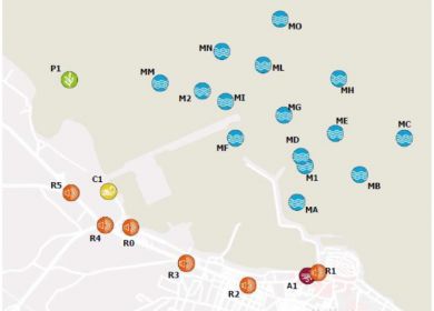 mappa stazioni di monitoraggio