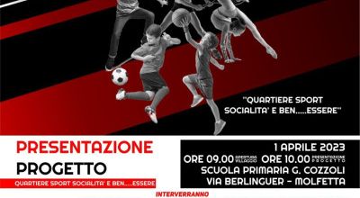 Vito Cozzoli a Molfetta per la presetazione del Progetto Quartiere sport s...