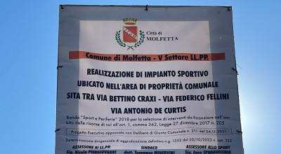 Nuovo impianto sportivo. Al via i lavori