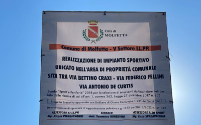 Nuovo impianto sportivo. Al via i lavori