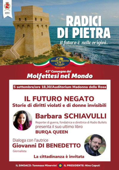 Associazione Molfettesi nel mondo. Presentazione Burqa Queen. Storie di dirit...