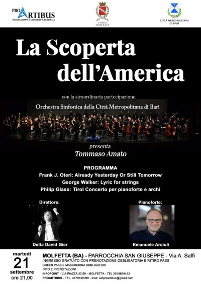 “Alla Scoperta dell’America”: concerto con l'Orchestra dell...