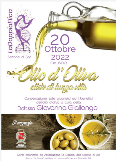 L’olio di oliva, elisir di lunga vita. Conferenza a Palazzo Giovene