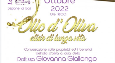 L’olio di oliva, elisir di lunga vita. Conferenza a Palazzo Giovene