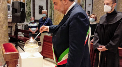 Celebrazioni San Francesco: il sindaco Minervini accende lampada votiva