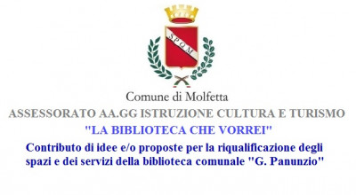 Assessorato AA GG Istruzione alla Cultura e turismo biblioteca che vorrei