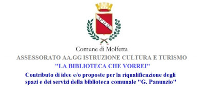 Assessorato AA GG Istruzione alla Cultura e turismo biblioteca che vorrei