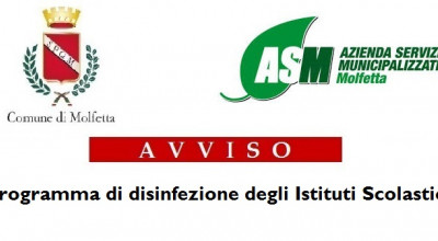 Avviso Asm avviso di disinfezione istituti scolastici