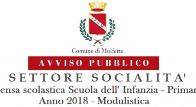 Avviso Pubblico Socialità mensa infanzia e primaria 2018