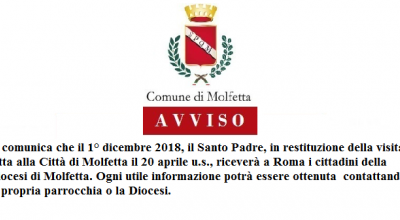 Avviso Santo Padre