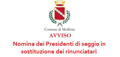 Avviso nomina presidenti di seggio Avviso nomina presidenti di seggio