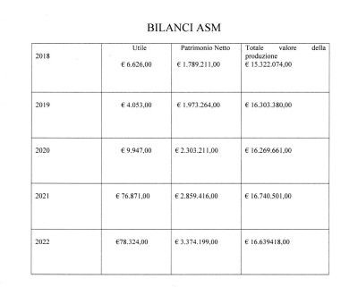 Bilanci Asm 2018-2022