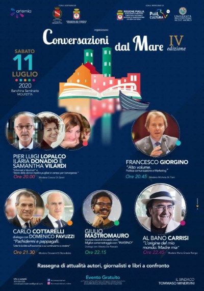 L’11 luglio a Molfetta  Conversazioni dal Mare 2020