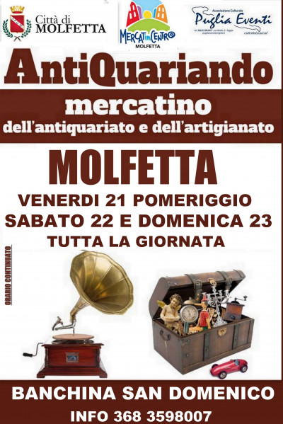 Antiquariando nuovo appuntamento di MercatinCentro su Banchina San Domenico