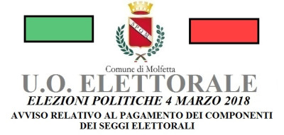 Logo Elezioni Politiche 4 marzo 2018 AVVISO COMPONENTI SEGGIO
