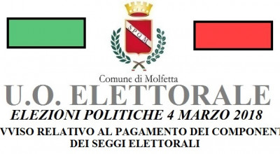 Logo Elezioni Politiche 4 marzo 2018 AVVISO COMPONENTI SEGGIO