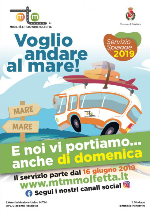 Mtm, il 16 giugno parte il servizio spiagge. Per la prima volta corse di domenica