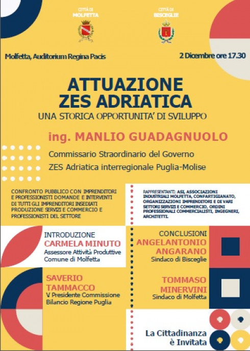 Zes Adriatica: storica opportunità di sviluppo. Il confronto pubblico