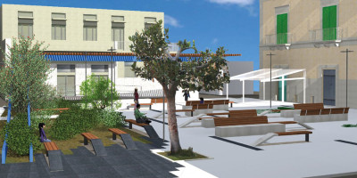 Piazza Principe di Napoli rendering Piazza Principe di Napoli rendering