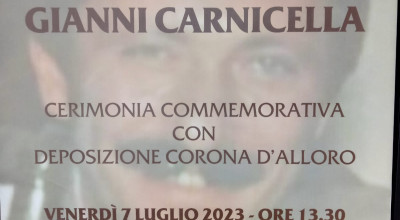 7 luglio 1992 - 7 luglio 2023. Commemorazione del Sindaco Gianni Carnicella