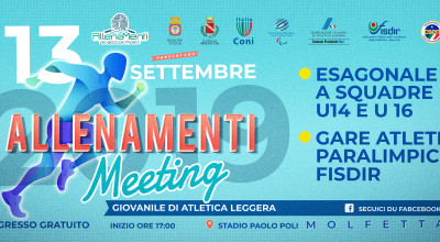 Al Paolo Poli la prima edizione di AllenaMenti meeting, giovanile di atletica...