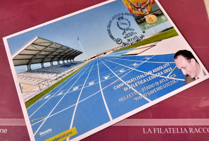 Molfetta e il Trofeo Mennea. A ruba le cartoline con annullo speciale