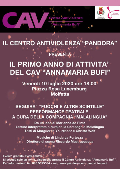 Primo compleanno centro antiviolenza Annamaria Bufi