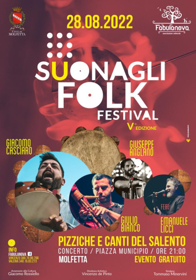 Il 28 agosto Molfetta torna a “saltellare” con il Suonagli Folk F...