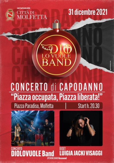 Diolovuole band in piazza Paradiso per la Notte di San Silvestro