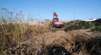 Contrada Manganelli, in corso i lavori di disostruzione del canale di scolo