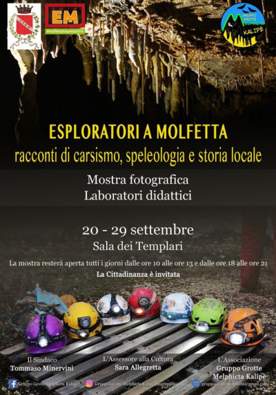 Esploratori a Molfetta: racconti di carsismo, speleologia e storia locale. Dal 20 al 29 settembre la mostra alla Sala Templari