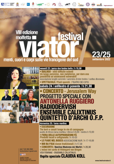 A Molfetta torna il Festival Viator - Menti Cuori e Corpi sulle vie Francigen...