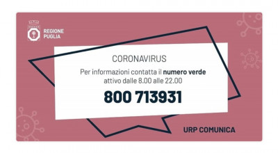 Coronavirus: attivo il numero verde regionale