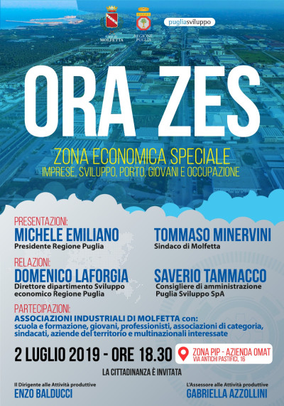 “Ora Zes”, si presenta alla città la Zona economica speciale